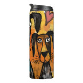 Thermal Tumbler Dog Puppy Red Hearts Thermosbeker (Geroteerd rechts)