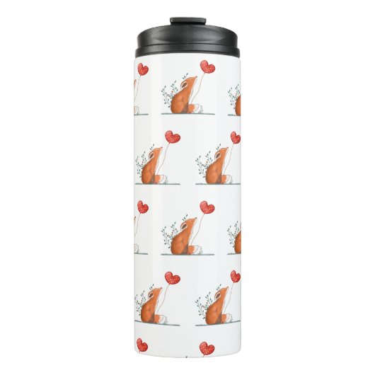 Thermal Tumbler Foxy Red Hearts Thermosbeker (Voorkant)