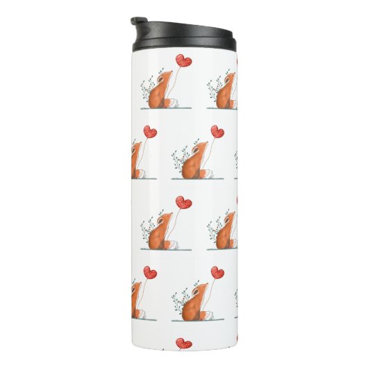 Thermal Tumbler Foxy Red Hearts Thermosbeker (Geroteerd rechts)