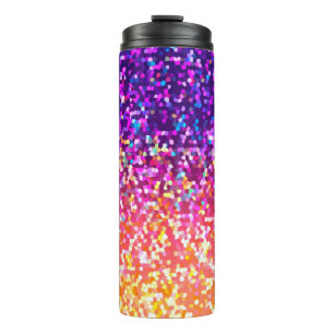Thermal Tumbler Glitter Graphic Thermosbeker