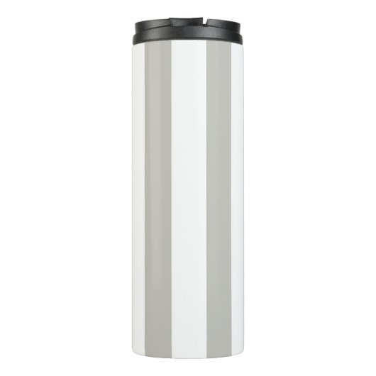 Thermal Tumbler Grey & White Stripe Thermosbeker (Achterkant)
