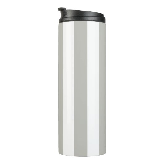 Thermal Tumbler Grey & White Stripe Thermosbeker (Geroteerd rechts)
