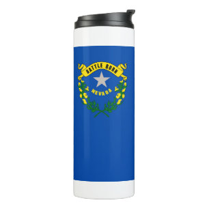 Thermal Tumbler met vlag van Nevada, Verenigde Sta Thermosbeker
