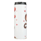 Thermal Tumbler Monkey Red Hearts Thermosbeker (Achterkant)