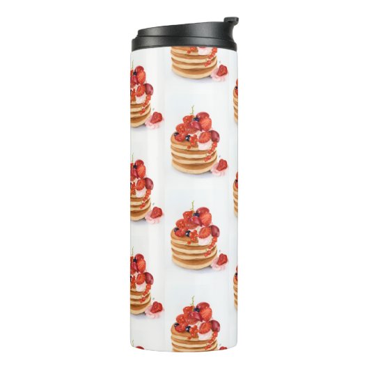Thermal Tumbler Pancakes Breakfast Thermosbeker (Gedraaid links)