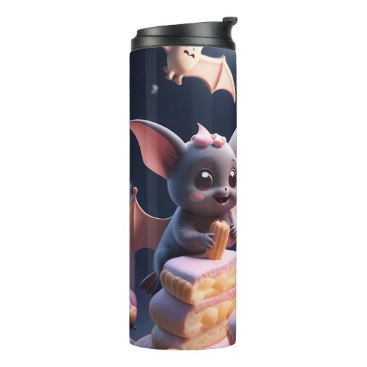 Thermal Tumblers - Sweet & Spooky Bat Bakery Art Thermosbeker (Gedraaid links)