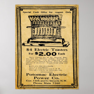 thermax — elektrische toaster afdrukken poster