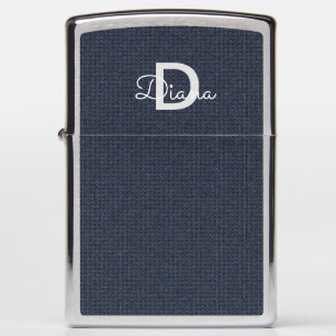 Thermische Steek Blau Monogram Zippo Aansteker