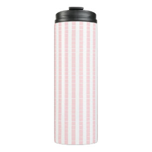 Thermische tumbler baby roze en witte streep thermosbeker