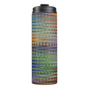 Thermische Tumbler - Kleurrijke Zig Zag Rainbow Thermosbeker