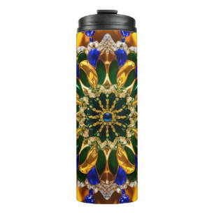 Thermische Tumbler met Brazilië Kleuren Thermosbeker
