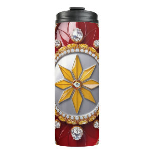 Thermische Tumbler met Colombiaanse kleuren Thermosbeker