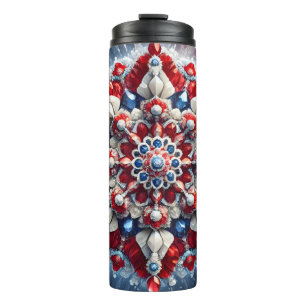 Thermische Tumbler met Noorse kleuren Thermosbeker