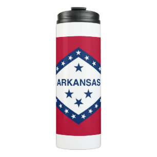Thermische Tumbler met vlag van Arkansas State, Ve Thermosbeker