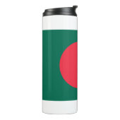 Thermische Tumbler met vlag van Bangladesh Thermosbeker (Gedraaid links)