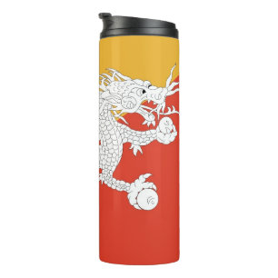 Thermische Tumbler met vlag van Bhutan Thermosbeker