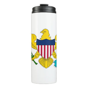 Thermische Tumbler met vlag van de Maagdeneilanden Thermosbeker