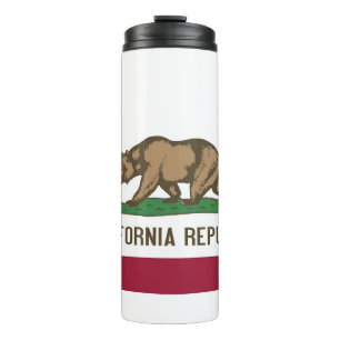 Thermische Tumbler met vlag van de staat Californi Thermosbeker