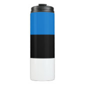 Thermische Tumbler met vlag van Estland Thermosbeker (Voorkant)
