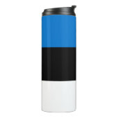 Thermische Tumbler met vlag van Estland Thermosbeker (Gedraaid links)