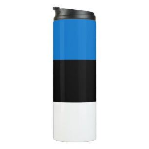 Thermische Tumbler met vlag van Estland Thermosbeker