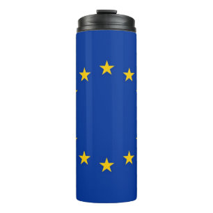 Thermische Tumbler met vlag van Europa Thermosbeker