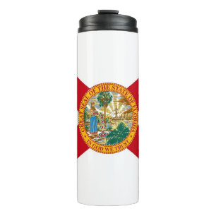 Thermische Tumbler met vlag van Florida, Verenigde Thermosbeker