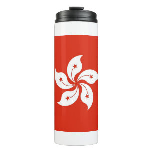 Thermische Tumbler met vlag van Hong Kong Thermosbeker