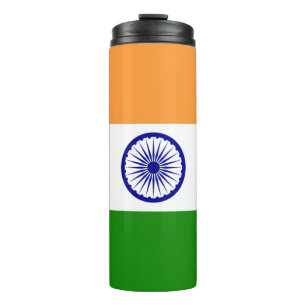 Thermische Tumbler met vlag van India Thermosbeker