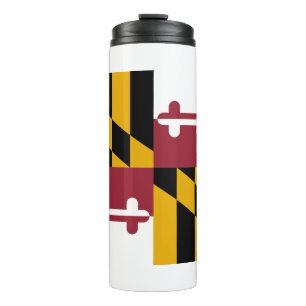 Thermische Tumbler met vlag van Maryland, Verenigd Thermosbeker