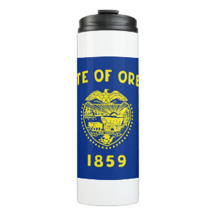 Thermische Tumbler met vlag van Oregon, Verenigde  Thermosbeker