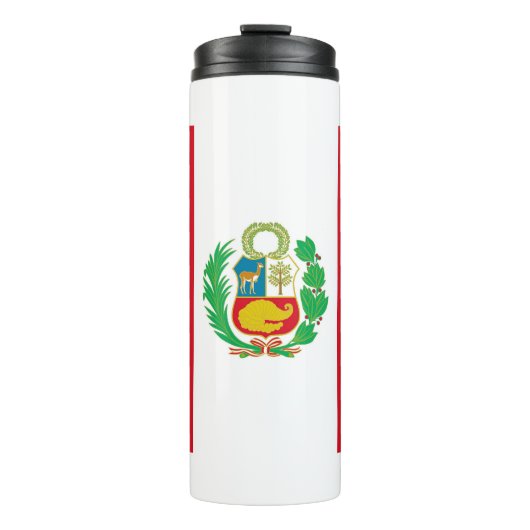 Thermische Tumbler met vlag van Peru Thermosbeker (Voorkant)