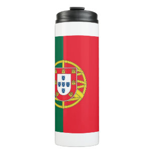 Thermische Tumbler met vlag van Portugal Thermosbeker