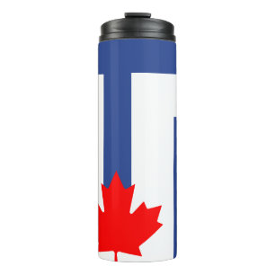 Thermische tumbler met vlag van Toronto, Canada Thermosbeker