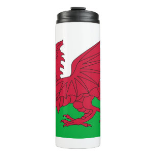 Thermische Tumbler met vlag van Wales Thermosbeker