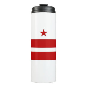 Thermische Tumbler met vlag van Washington DC, Ver Thermosbeker