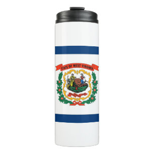 Thermische Tumbler met vlag van West Virginia, Ver Thermosbeker