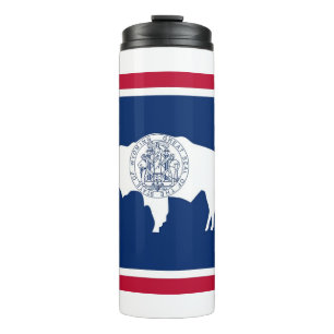 Thermische Tumbler met vlag van Wyoming, Verenigde Thermosbeker