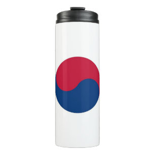 Thermische Tumbler met vlag van Zuid-Korea Thermosbeker