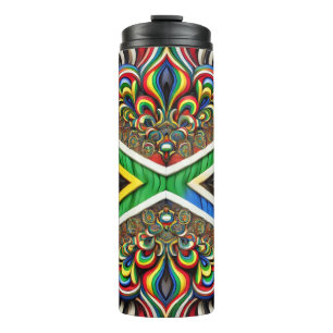 Thermische Tumbler met Zuid-Afrikaanse kleuren Thermosbeker