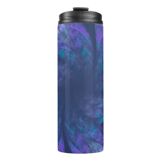 Thermische Tumbler Transparante Blauwe Petals Frac Thermosbeker (Voorkant)