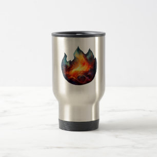 Thermische Tumbler - Vlammen Kunstwerk Reisbeker