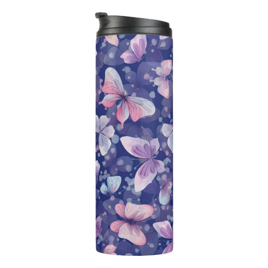 Thermische Tumbler vlinderpatroon Thermosbeker (Geroteerd rechts)