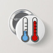 Thermometer kalt warm cold hot ronde button 5,7 cm (Voorkant /achterkant)