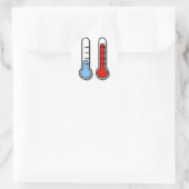 Thermometer kalt warm cold hot ronde sticker (Tas)