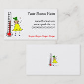 thermometer-Kind Contactkaartje (Voorkant / Achterkant)