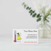 thermometer-Kind Contactkaartje (Staand voorkant)