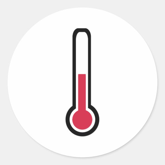 thermometer ronde sticker (Voorkant)