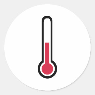thermometer ronde sticker