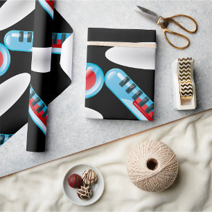 Thermometer Temperature Healthcare Wrapping Paper Cadeaupapier